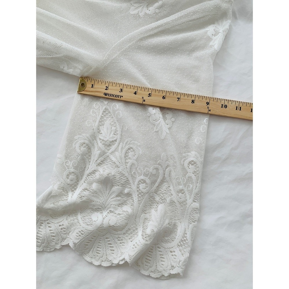 me and u Lace Mesh Embroidered Kimono Boho Open Front Duster Fairy Prairie / 2X - Picture 15 of 15